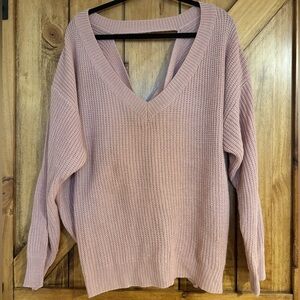 Women’s Plus Size Criss Cross Back Pull Over Sweater - Size 2x